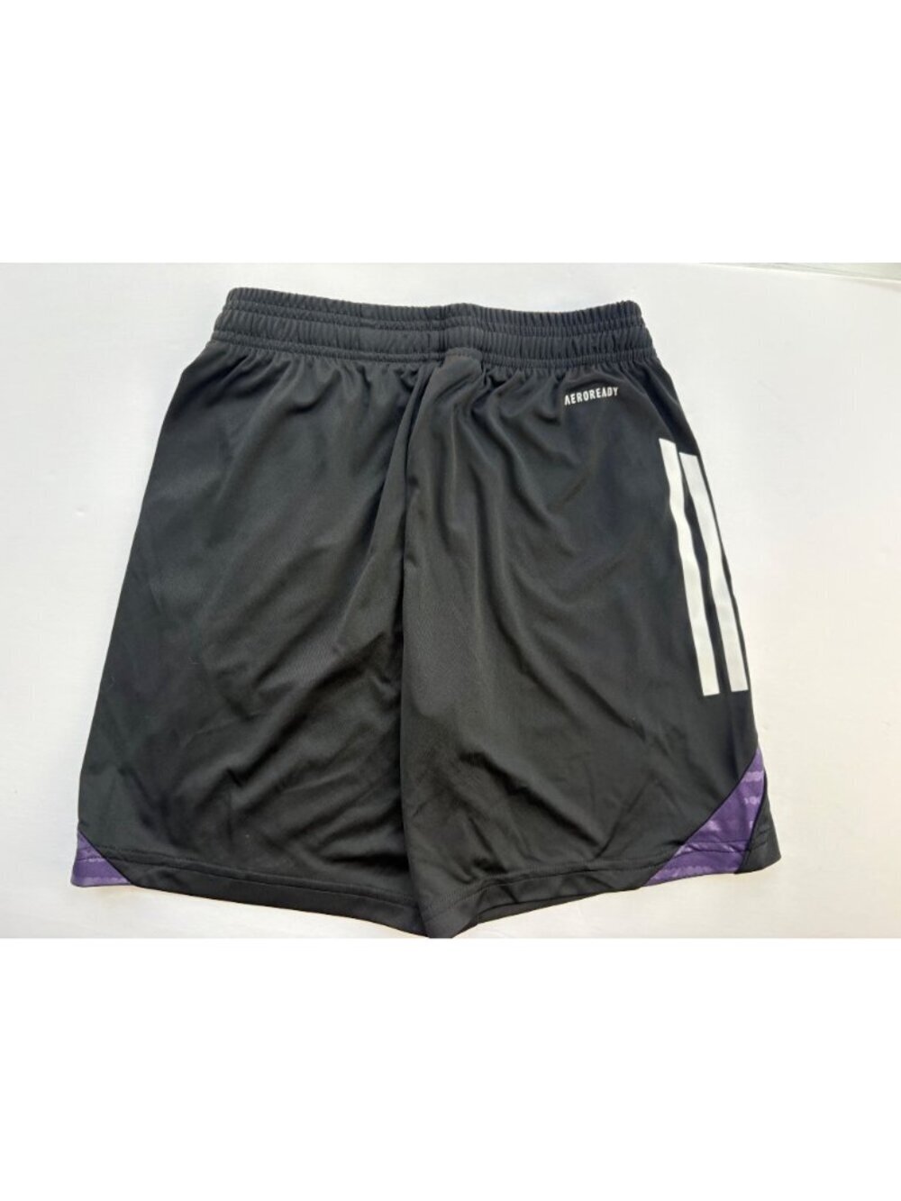 Adidas Manchester United Soccer Training Shorts Black/White Boys 11-12 Youth - Picture 11 of 11